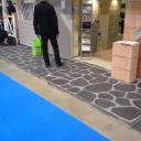 Asta Rakentaja-messut 14.-16.2.2014. Stonelement Slate-terassielementit. Pinnoitteena on Oriveden musta liuskekivi ja raudoitus on ruostumatonta terästä. Asennusaika 15 minuuttia!